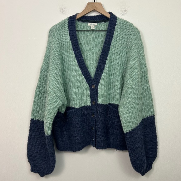 Sundance Sweaters - Sundance Judy Colorblock Cardigan Sweater Womens Size XL